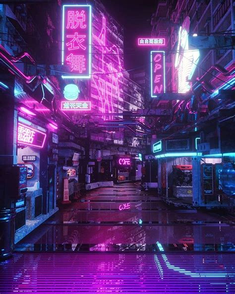 Instagram Neon Noir Cyberpunk Aesthetic Vaporwave Wallpaper