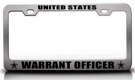 United States Warrant Officer Army Steel Metal License Plate Frame Ch Tag Xpress