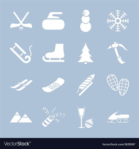 many icons winter holiday royalty free vector image