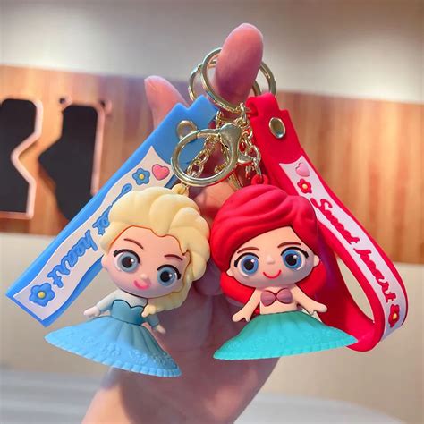 Disney Princess Cartoon Snow White Cinderella Anna Elsa Keychain Bags