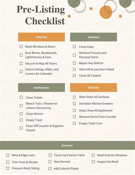 Pre-listing Checklist Real Estate Guide, Sellers Guide, Digital