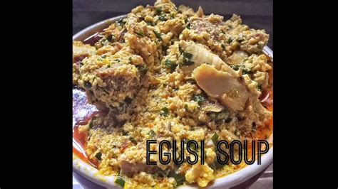 Nigerian Egusi Soup With Pumpkin Ugu Leaves Youtube