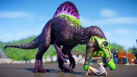 🌍 Jurassic World Evolution Spinosaurus Vs Giganotosaurus Breakout And Fight Dinosaurs Battle