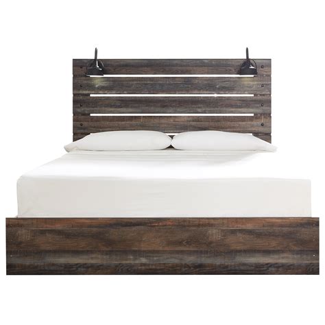 The drystan panel bed spans the gap between farmhouse and factory. Signature Design by Ashley Drystan Rustic King Panel Bed ...