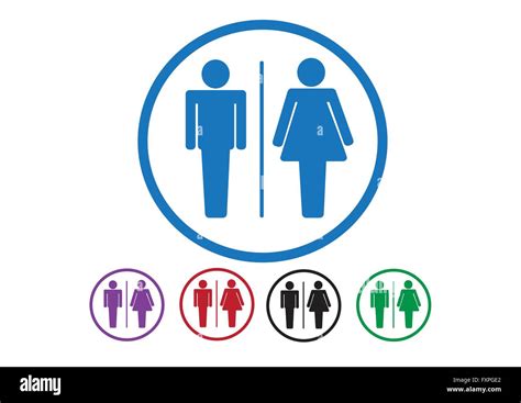 Pictogram Man Woman Sign Icons Toilet Sign Or Restroom Icon Stock