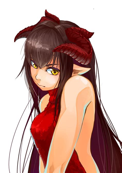 Demon Female Drawing Anime Female 少女向けアニメ Demon Drawing Png Clipart Anime Demon Drawing