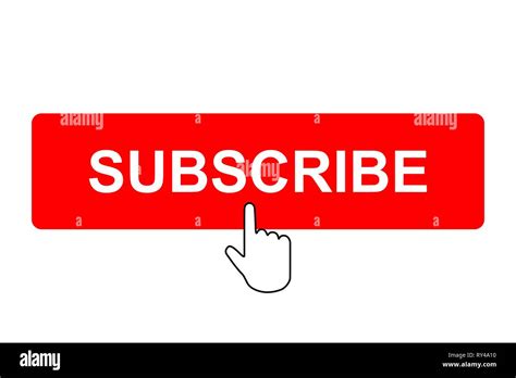 Subscribe Button With Pointer Vector Illustration Stock Vector Image
