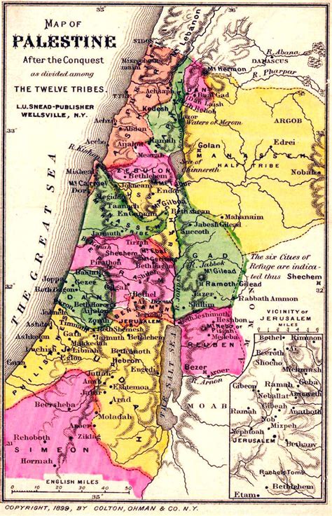 Printable Map Of The Tribes Of Israel