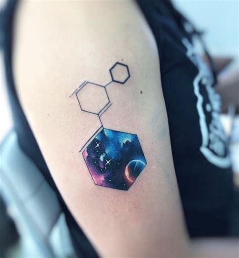 Watercolor Tattoo For Men By The Urbanist Lab Cosmic Tattoo Hexagon