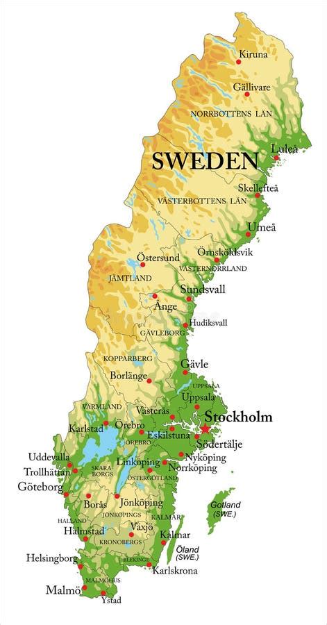 Mappa Politica Della Svezia Illustrazione Vettoriale Vrogue Co