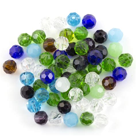 Valued Crystal Round Bead Assortment 8mm Approx 55 Pcs