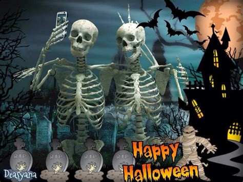 Happy Halloween Skeleton Group Picture Pictures Photos And Images For