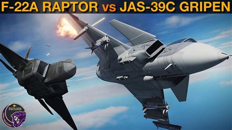 New Series Jas 39c Gripen Vs F 22 Raptor Dogfight Dcs World Youtube
