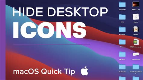Hiding Desktop Icons On Macos Quick Tip Youtube