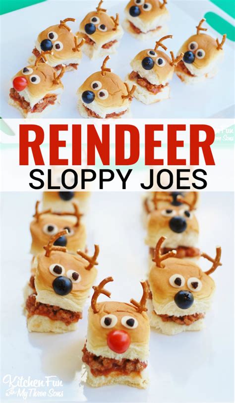 What do brits eat during christmas dinner? Christmas Party Idea - Reindeer Sloppy Joe Sliders with ...