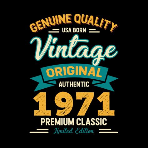 Usa Born Vintage 1971 Classic Birthday T 1971 Bday Mug Teepublic