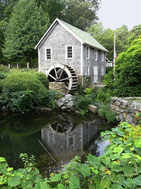 Stony Brook Grist Mill Reflections Photograph By Sharon Williams Eng