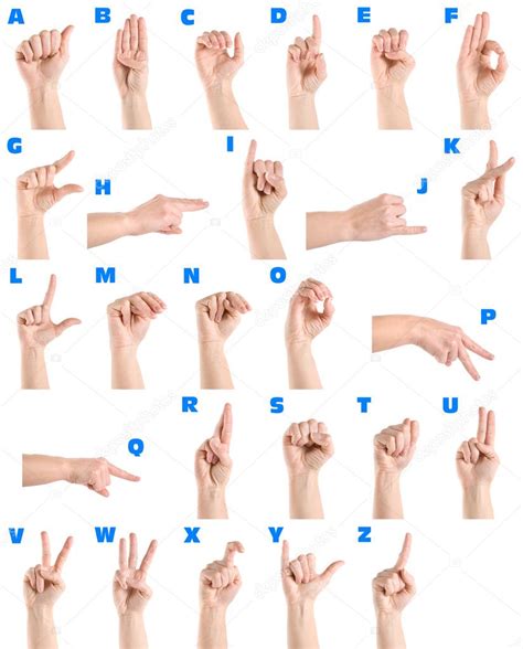 Hand Sign Language Alphabet — Stock Photo © Givaga 5414489