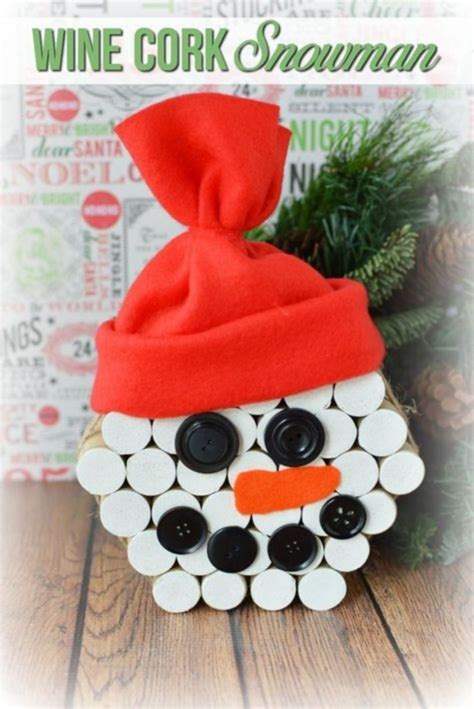 55 Diy Snowman Ornament For Christmas Godiygocom Wine Cork Diy
