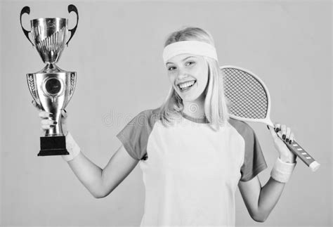 Win Tennis Game Woman Wear Sport Outfit Tennis Player Win
