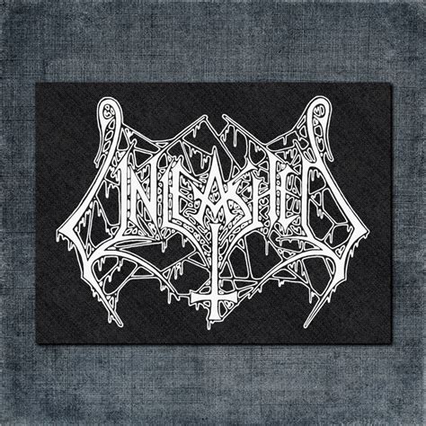 Unleashed Back Patch Unleashed Logo Big Back Patch Metal Band T