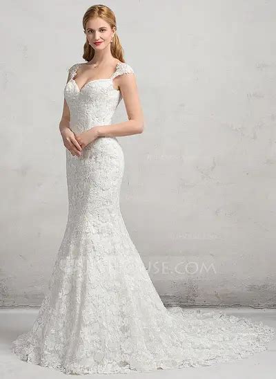 Trumpetmermaid Sweetheart Chapel Train Lace Wedding Dress 002083692