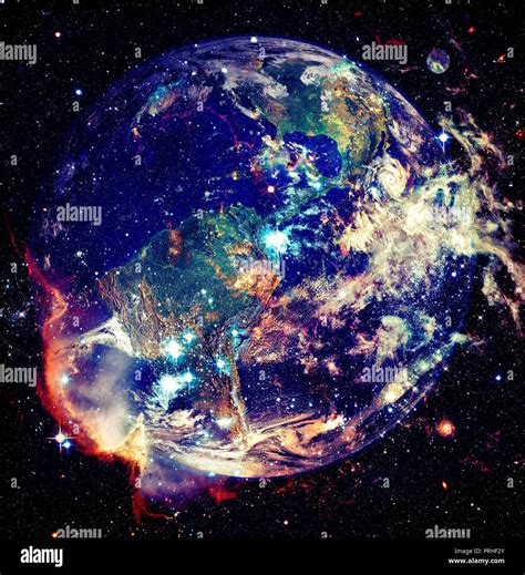 Beautiful Planet Of Earth In Outer Space Elements Of This Image