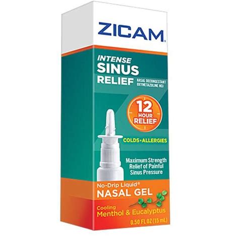 Zicam Intense Sinus Relief Nasal Gel Pump Spray Sinus Relief Sinusitis Sinus Pressure