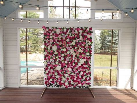 5 X 7 Pink Faux Flower Wall Free Shipping Flower Wall Wedding