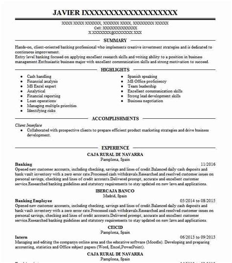 On this page you bank find a number of professionally designed templates that can be used to create an interview winning cv or resume. Banking Resume Example BECU Contact Center - Auburn, Washington