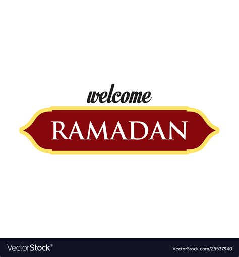 Welcome Ramadan Template Design Royalty Free Vector Image