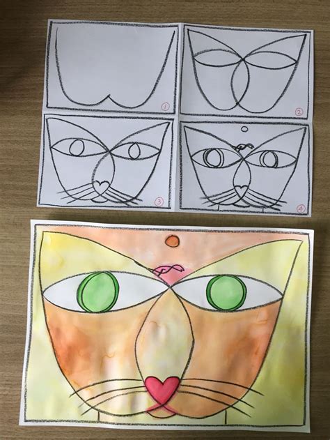 Found 862 drawing images for 'paul klee'. Paul Klee's Cat and Bird inspired art with watercolour and ...