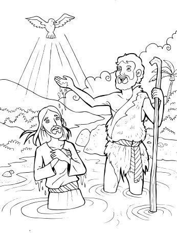 Jesus, the son of god, lived a sinless life. Jesus' baptism | Sunday school coloring pages, Bible ...