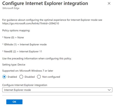 Configure Ie Mode In Edge With Microsoft Endpoint Intune Argon Systems