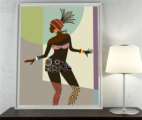 African Woman African American Art Black Woman Painting African Wall