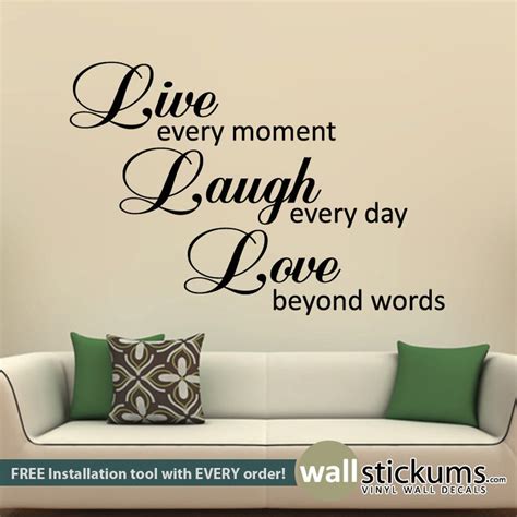 Live Laugh Love Wall Quote Decal Wall Decor Sticker Etsy