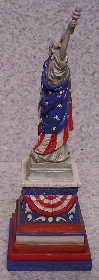 Figurine Patriotic Flag Draped Statue Of Liberty New With T Box 10