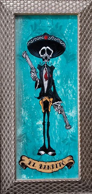 Day Of The Dead Art Blue Bandito By David Lozeau Flickr