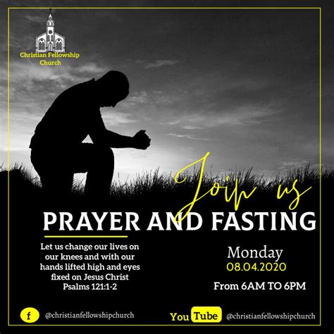 Prayer And Fasting Poster Template Postermywall