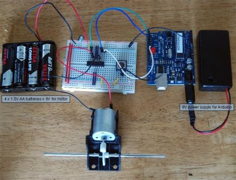 Control A Dc Motor With Arduino And L293d Chip Use Arduino For