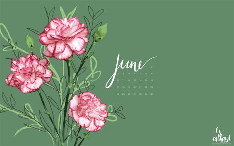 Month Of June Calendar Wallpaper