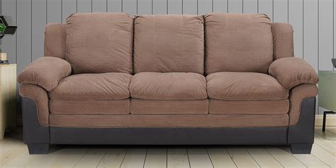 Buy Rio Three Seater Sofa In Brown Colour By Royaloak Online 3 Seater