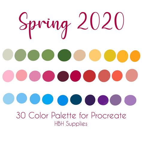 Spring Palette Procreate Palette Procreate Colors Instant Download Deep Autumn Color