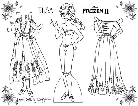 1582 x 2048 jpeg 401kb. Frozen 2 coloring paper dolls of Elsa and Anna | Paper ...