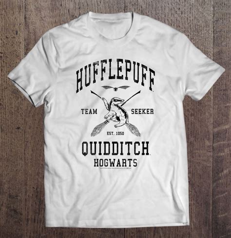 Womens Harry Potter Hufflepuff Team Seeker Hogwarts Quidditch V Neck T