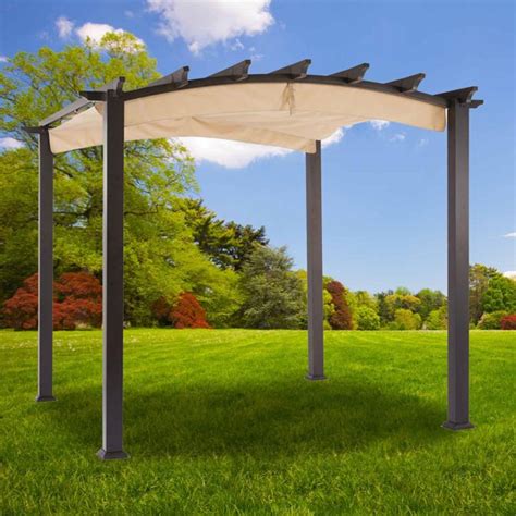 Hampton bay pergola replacement canopy image. Garden Winds Replacement Canopy Top for Hampton Bay Arched ...