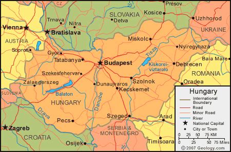 Dünya duvar haritası üzerinde macaristan: Macaristan Haritası ve Macaristan Uydu Görüntüleri