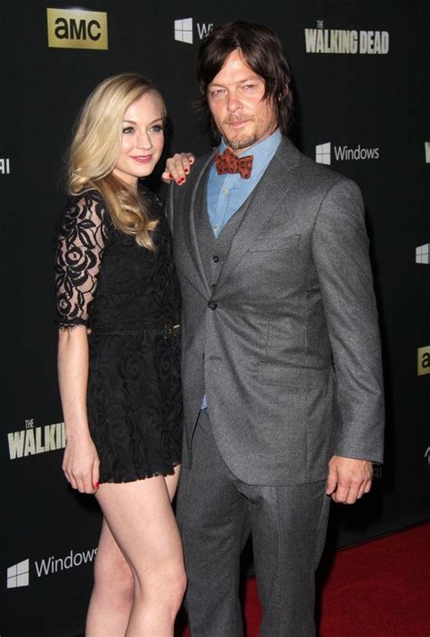 norman reedus and emily kinney — pics of them together hollywood life