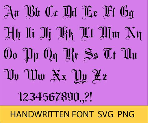 Svg Old English Font Bundle Svg Old English Script Font Svg Etsy Images