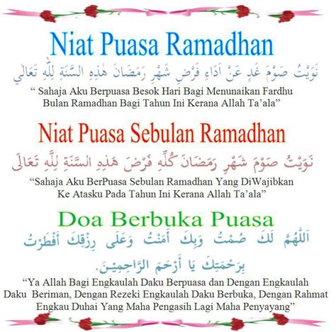 Niat Puasa Ramadhan Sumber Pendidikan